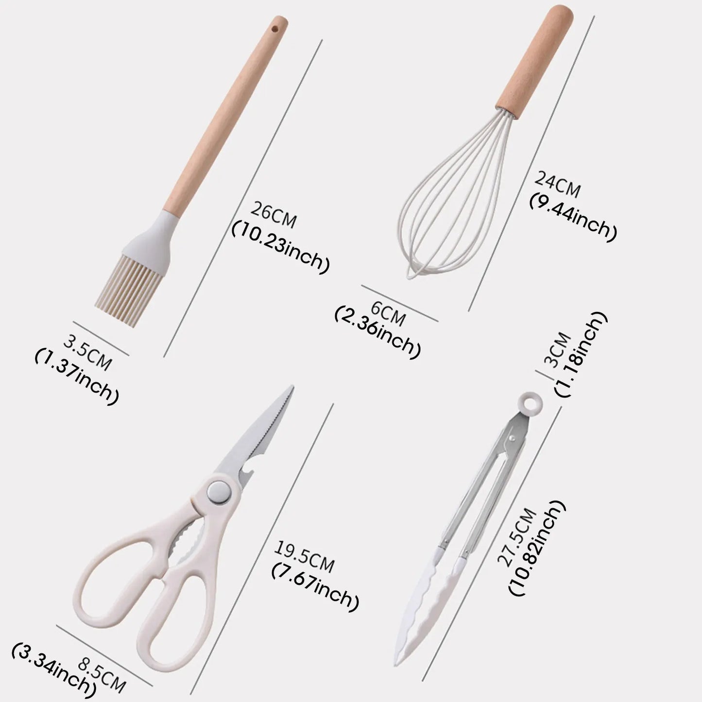 19-Piece Silicone Kitchen Utensil Set with Holder