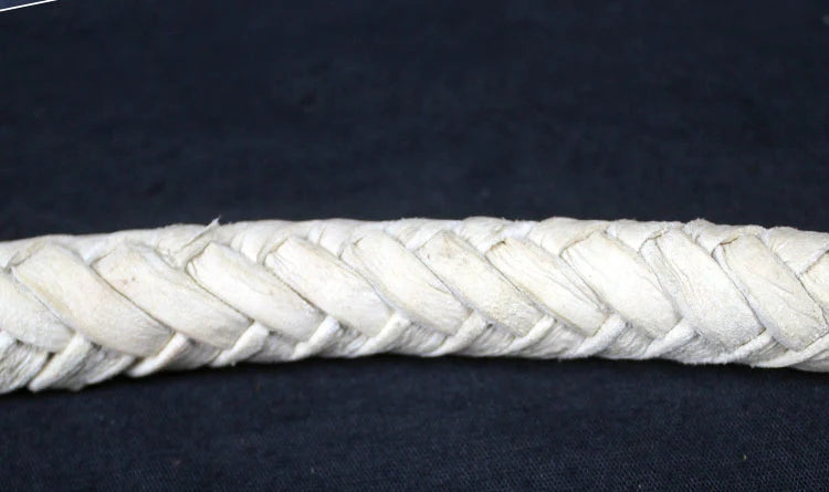 Wushu Cowhide Leather Whip with Wood Handle