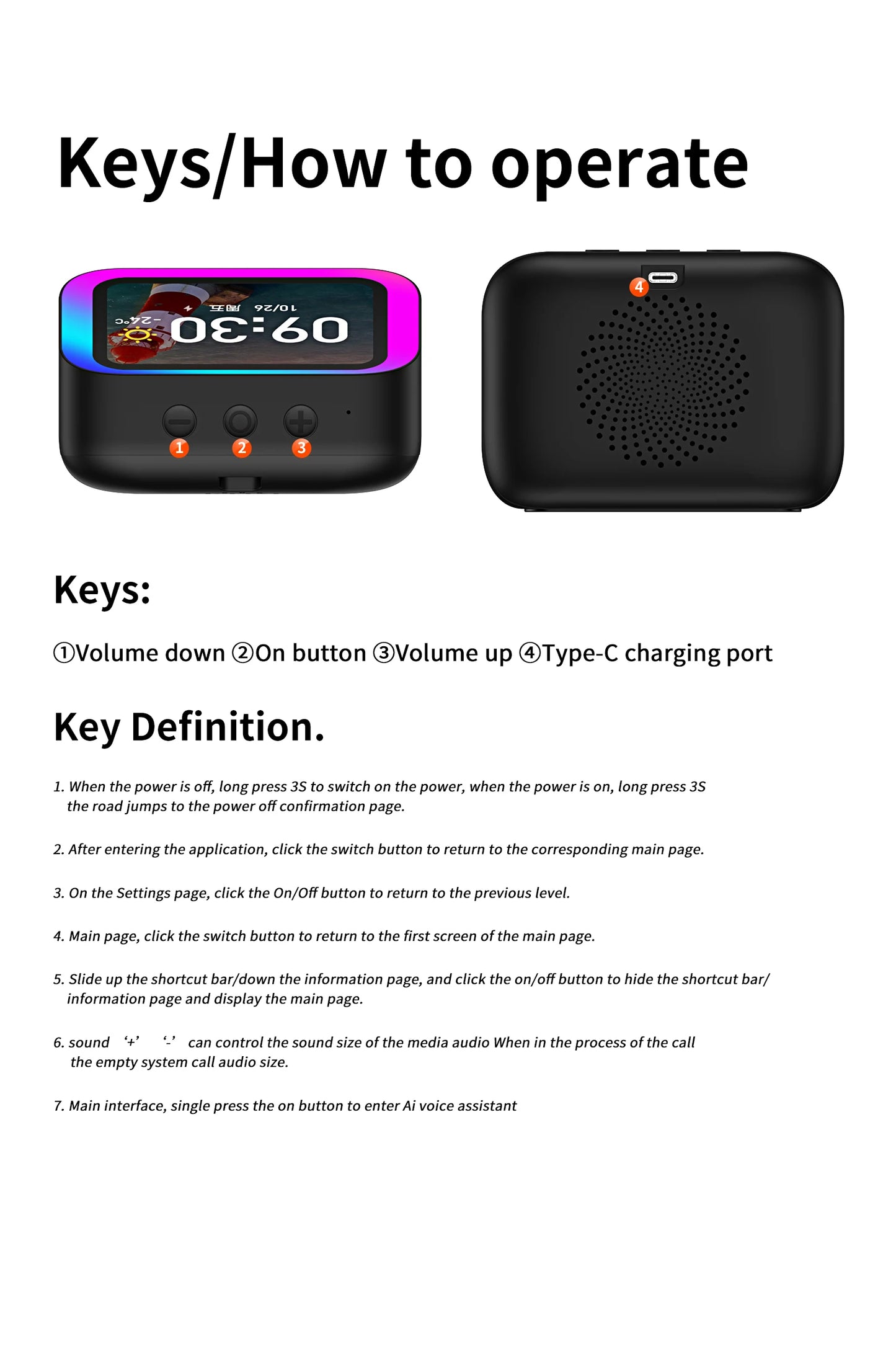 Smart Bluetooth Speaker with Weather Display