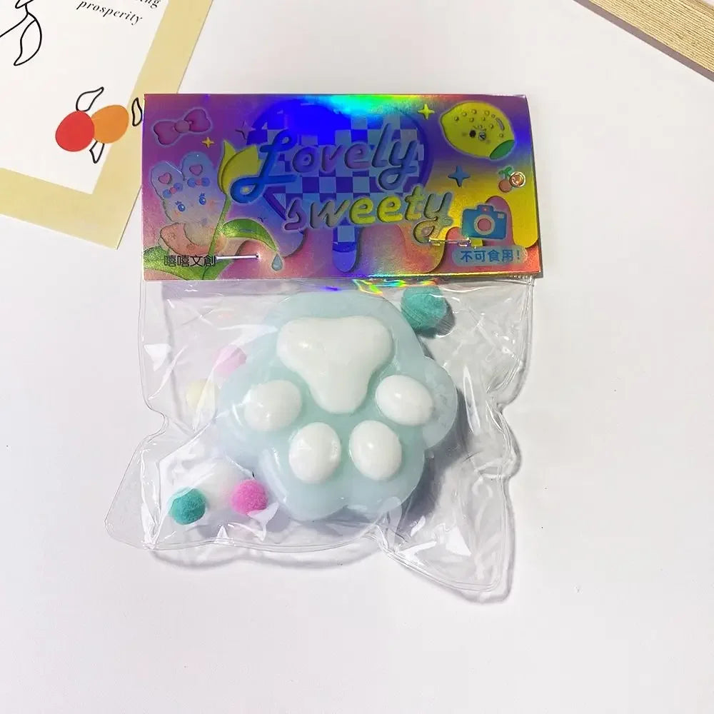 Mini Cat Paw Squeeze Toy for Stress Relief