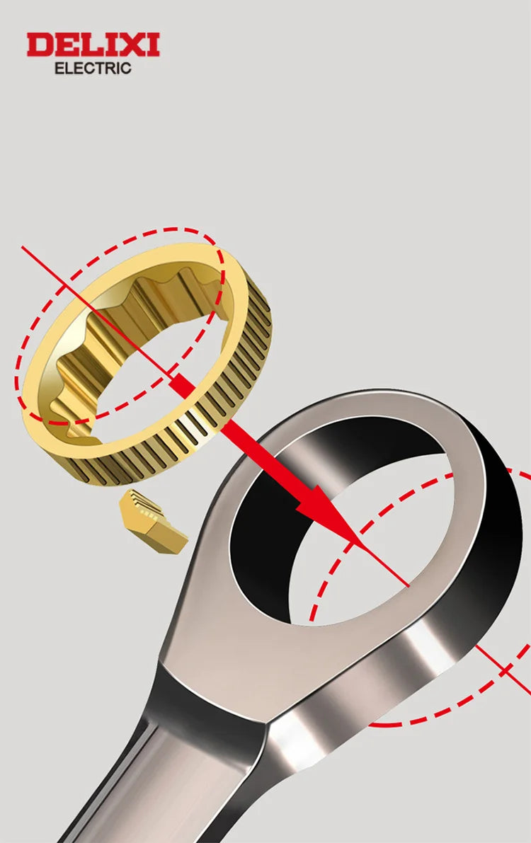 DELIXI Dual-Use Ratchet Wrench – Precision Power, Both Ways!