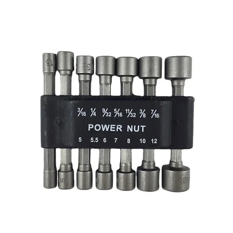 Power Nuts Driver Drill Bit Tools Set SAE and Metric Socket Wrench Screw. - Clickilix