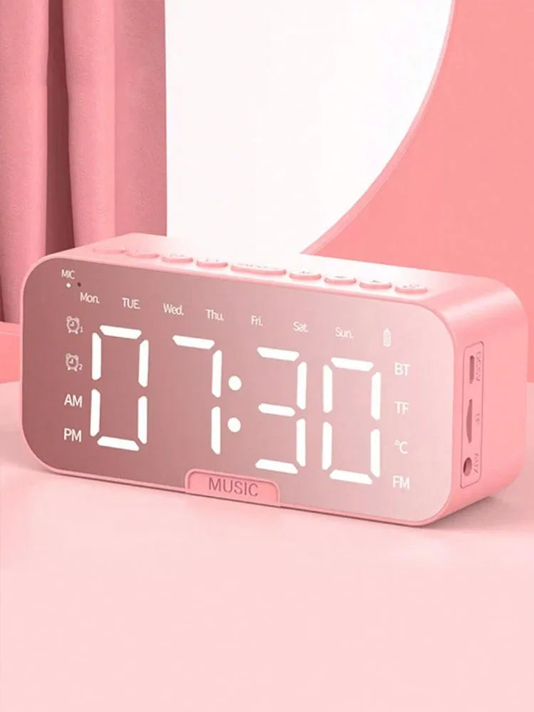 AI Smart Alarm Clock Wireless Speaker with Subwoofer