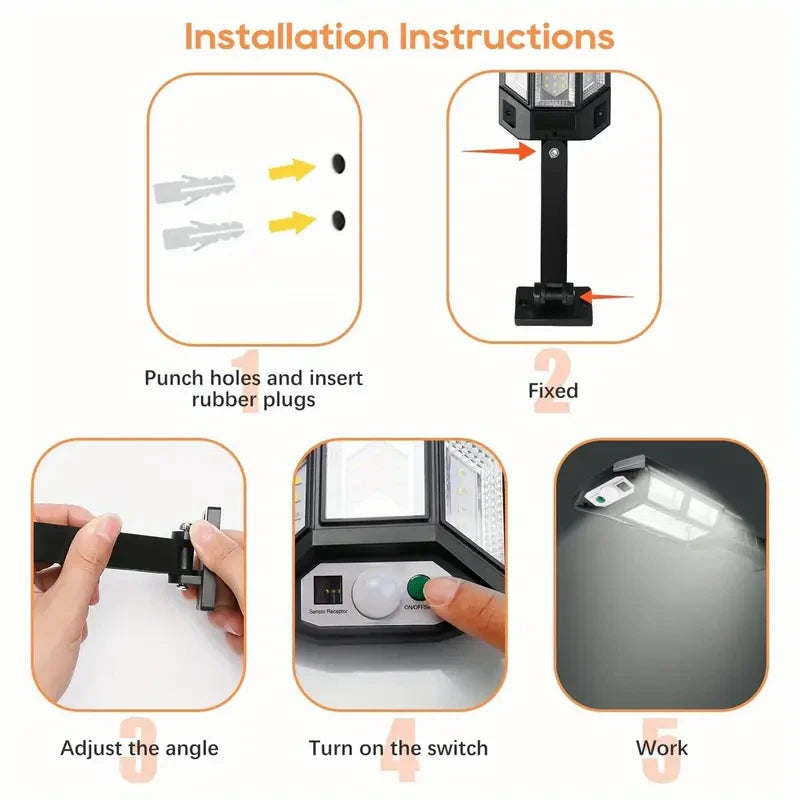 Upgraded Solar LED Outdoor Light with Sensor