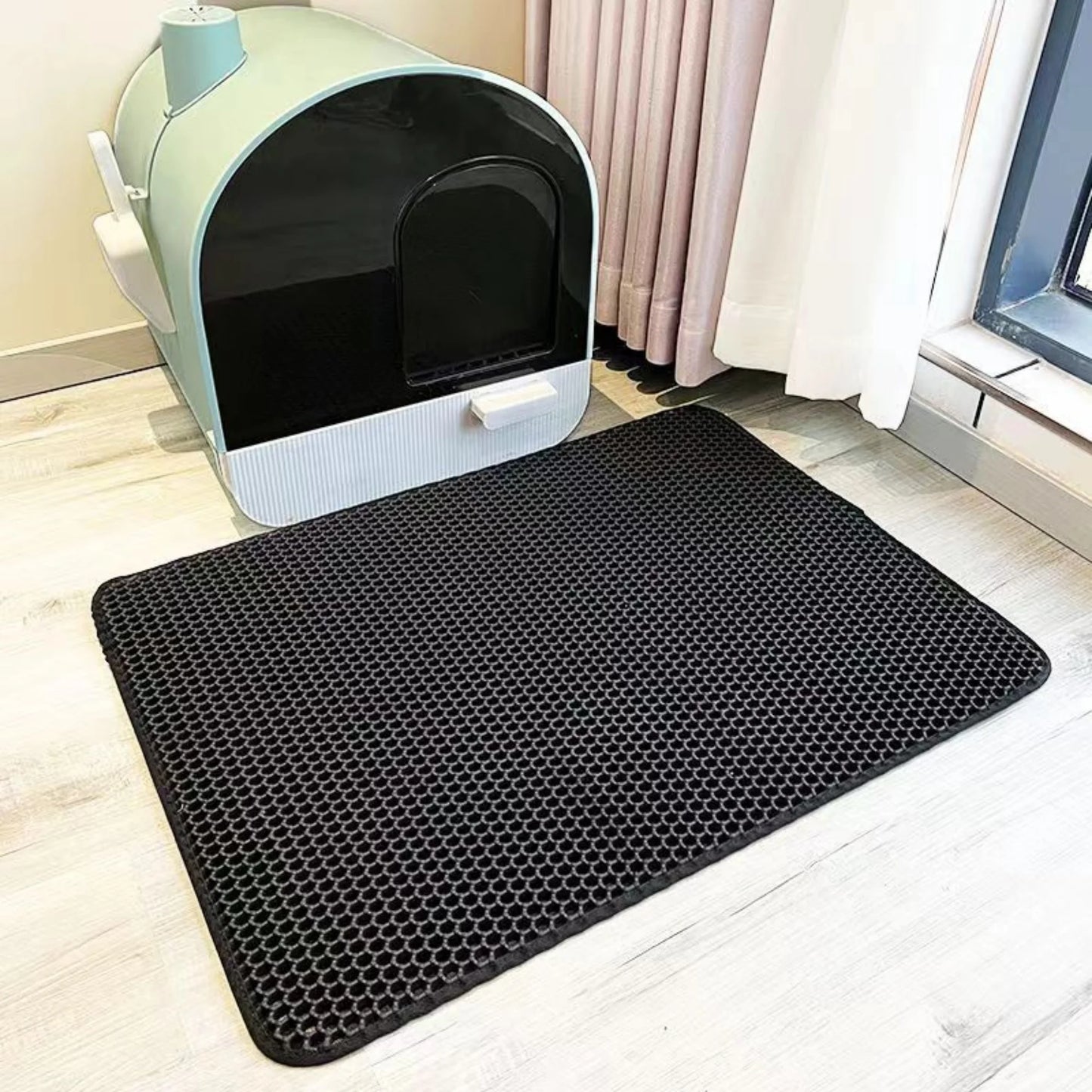 Large Cat Litter Mat – Waterproof & Double Layer for Easy Cleanup!