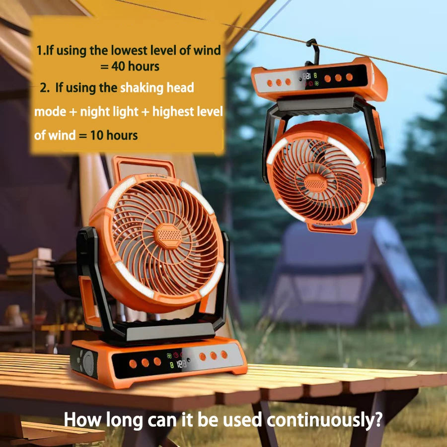 3-in-1 Portable Mini Cooling Fan with Light