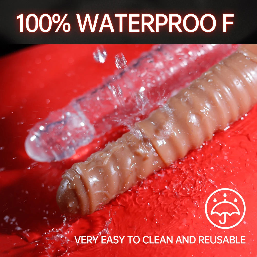 Reusable Silicone Penis Enlargement Sleeve & Cock Rings