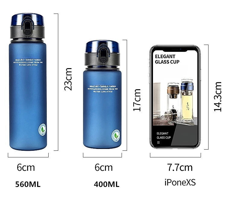 Leak-Proof BPA-Free Sports Water Bottle – 400ml/560ml