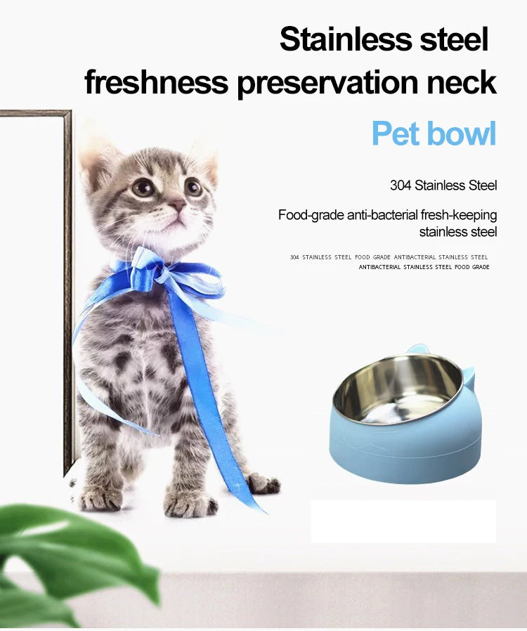 Stainless Steel Cat Feeding Bowl – Cute & Practical for Your Pet!