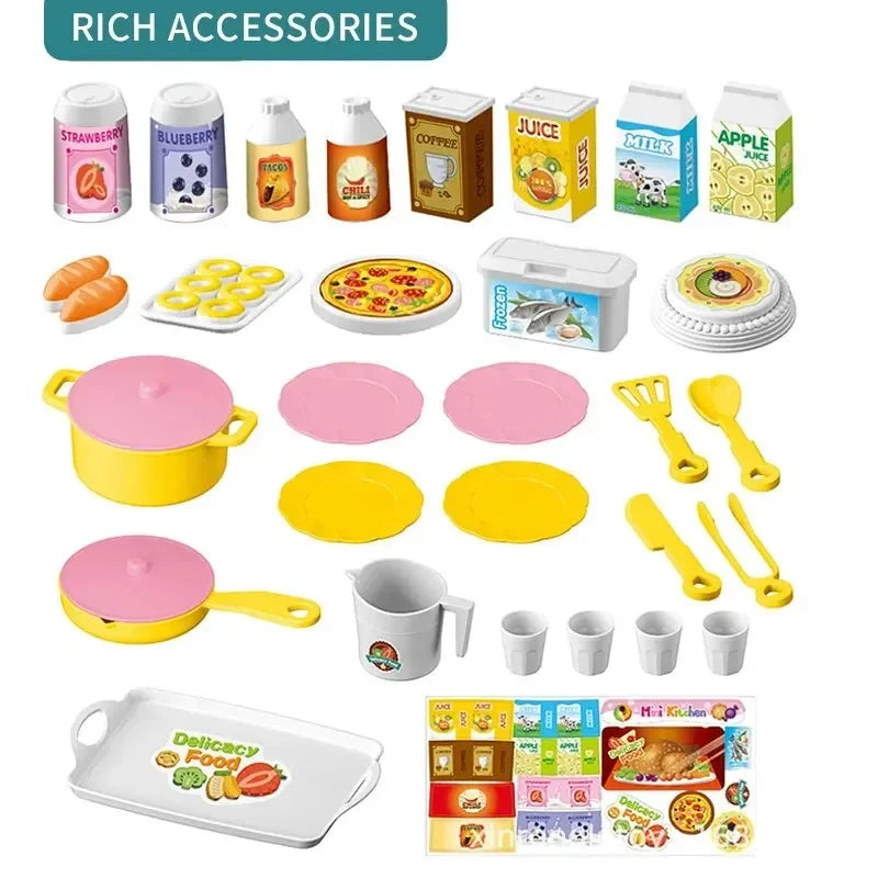 Mini Kitchen Playset for Kids Cooking Fun
