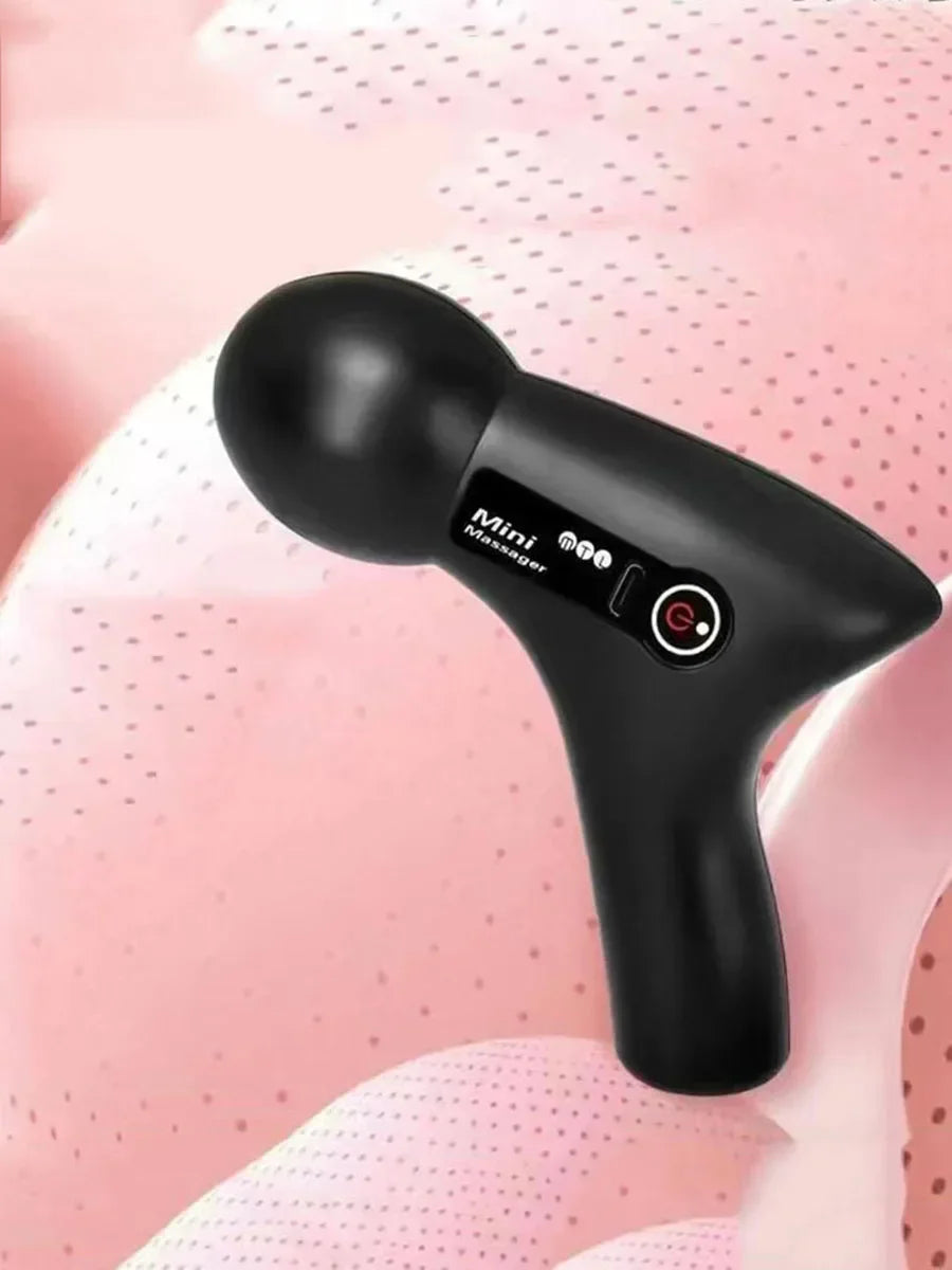 Mini LCD Muscle Massager Gun – 6 Heads