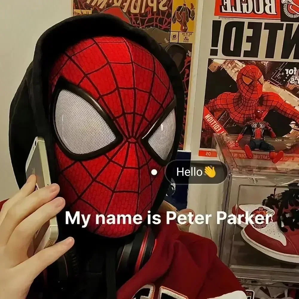 Spiderman Moving Eyes Mask – Remote Control Cosplay Toy