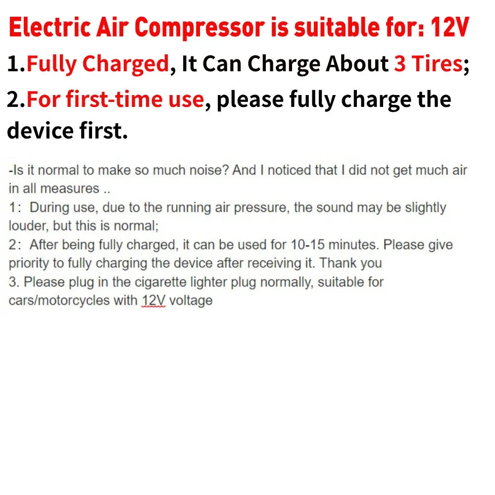 Electric Air Compressor Rechargeable High Precision
