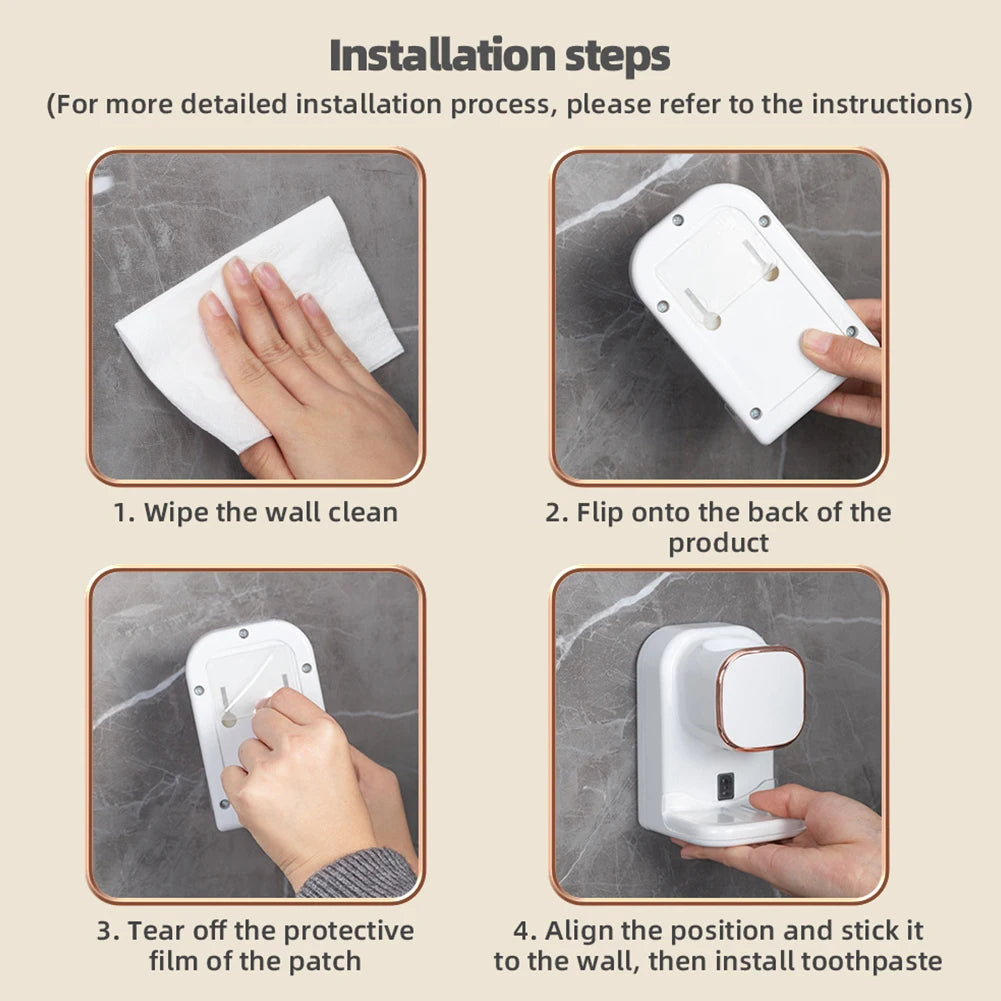 Smart Automatic Toothpaste Dispenser Wall Mounted