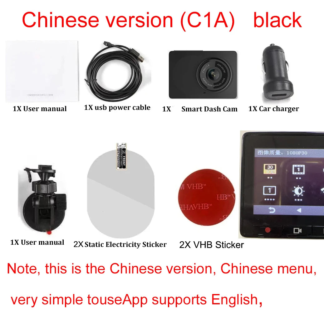 YI Smart Dash Cam – Full HD 1080P with ADAS Safety