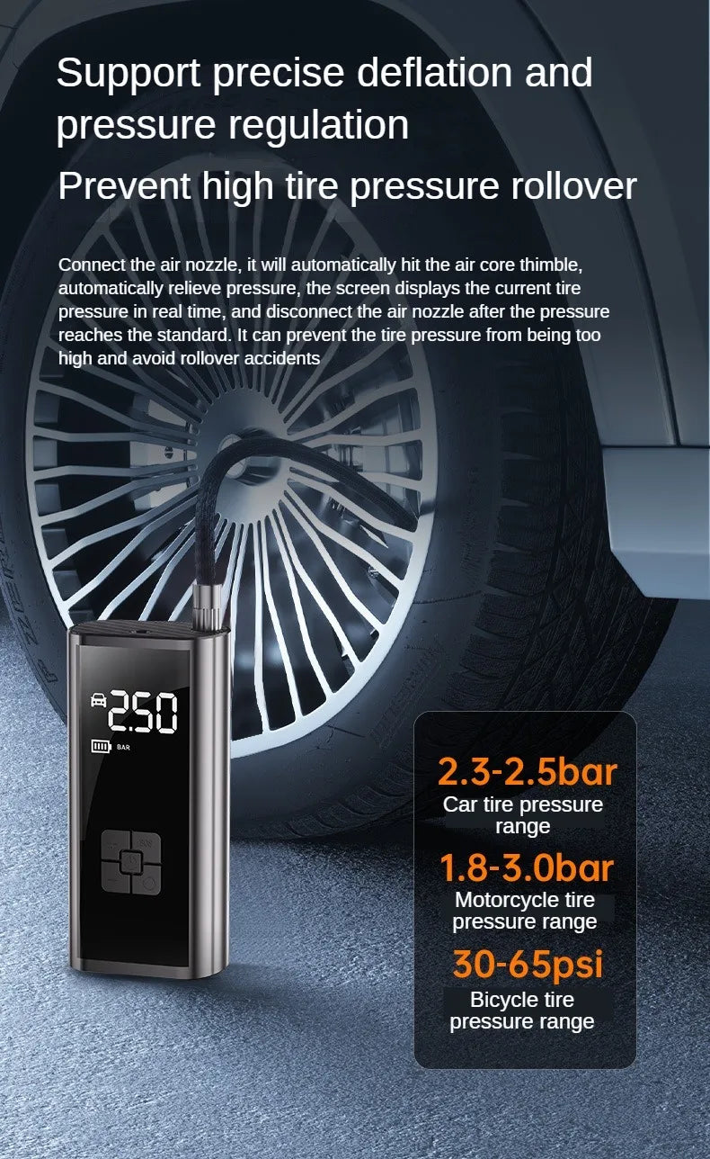 Wireless Car Air Pump 150PSI Multi-Purpose Inflator