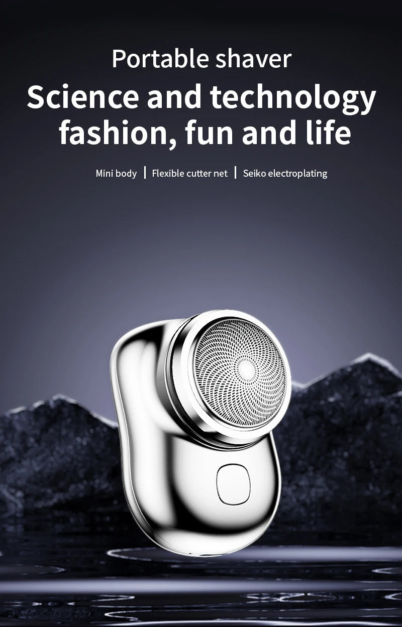 Mini Electric Travel Shaver – USB Rechargeable Razor