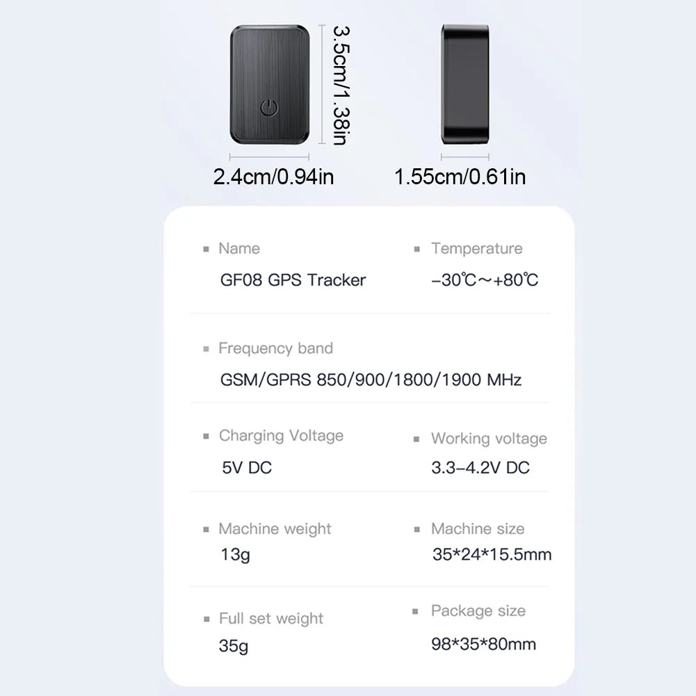 Secure your vehicle with GF08 Mini Magnetic GPS Tracker!