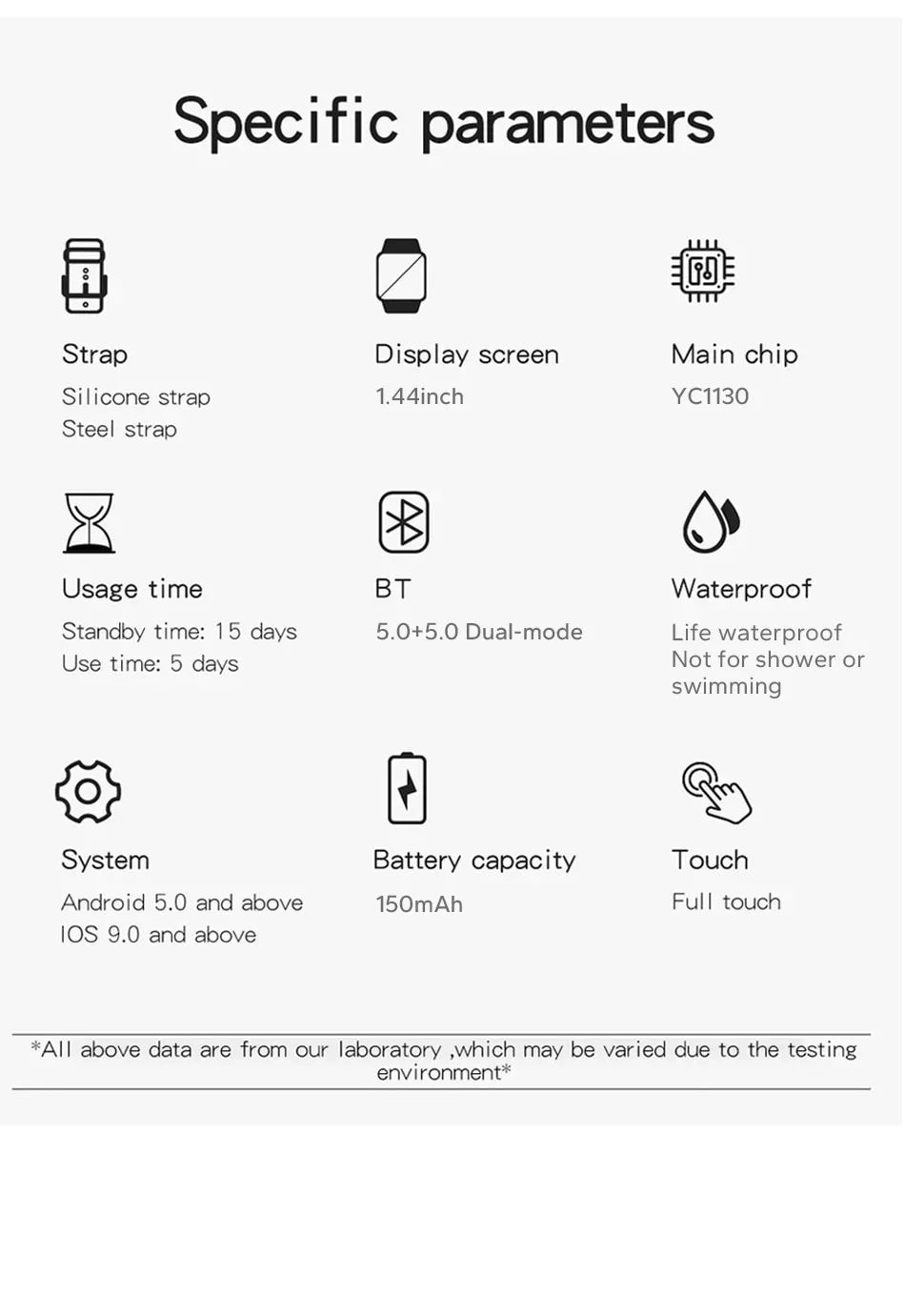 Smart Watch with Bluetooth Call & Full Touch