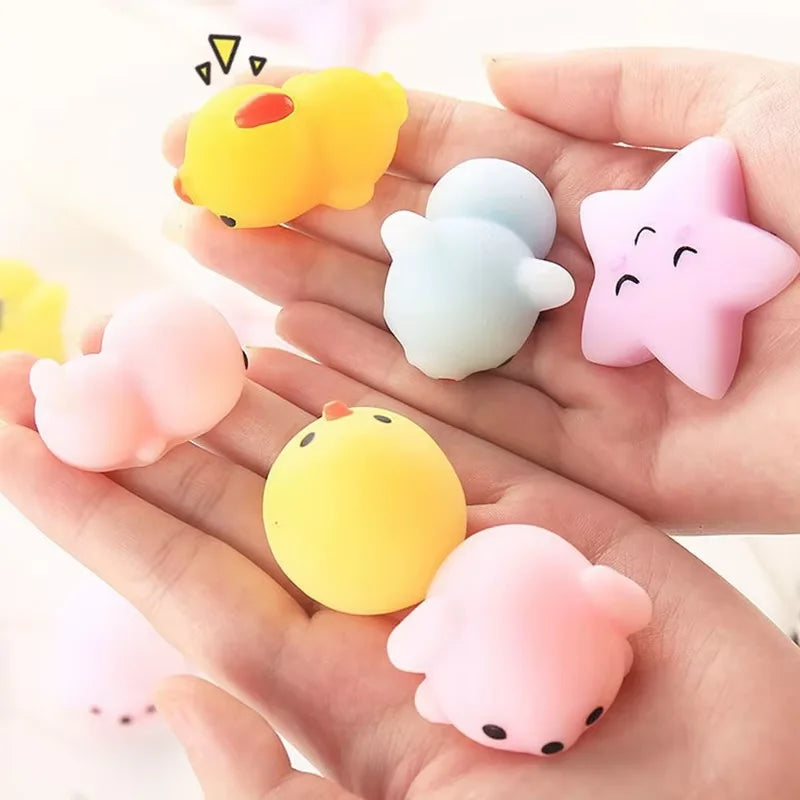 18pcs Mini Stress Relief Animal Squeeze Toys