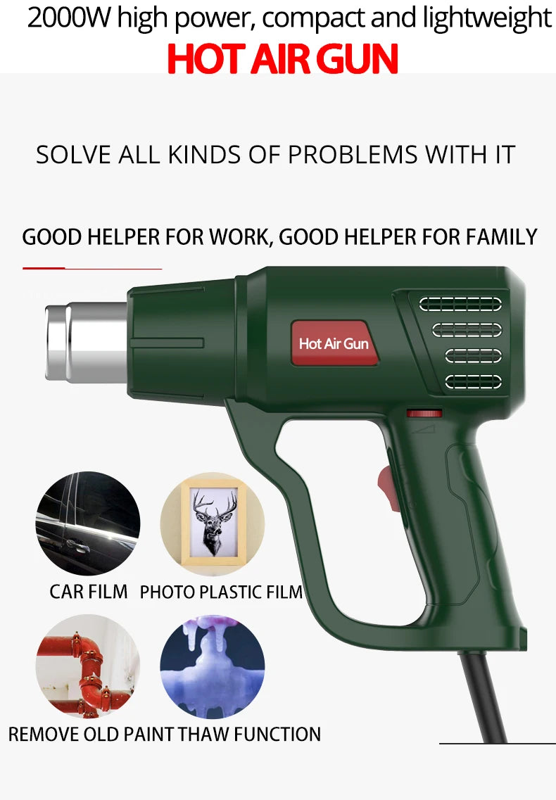 2000W Industrial Electric Hot Air Gun Digital