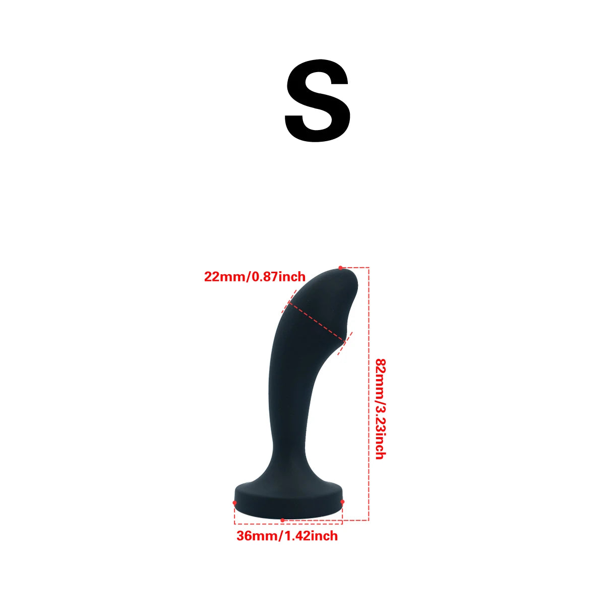 Silicone Anal Plug with Gem Base