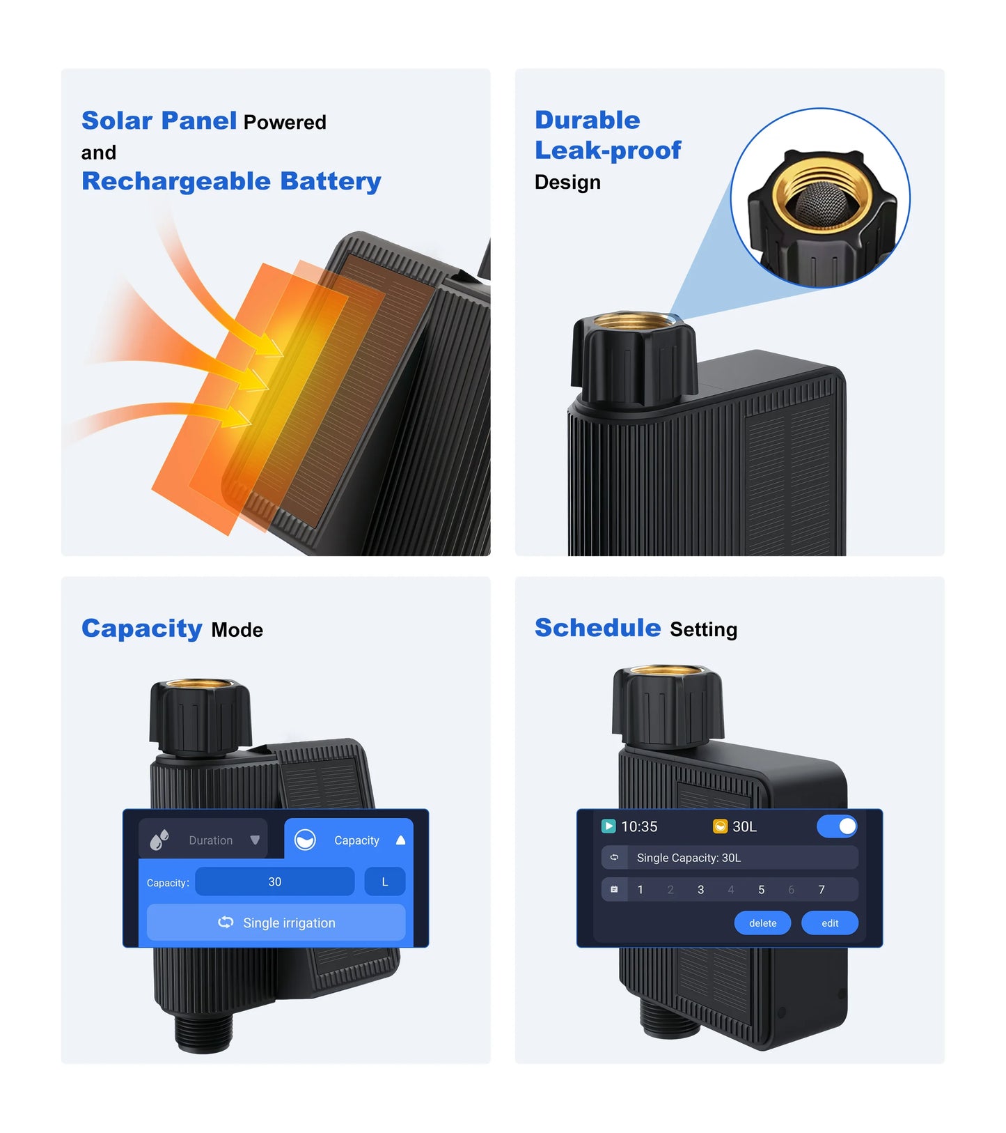 Solar Smart WiFi Sprinkler Timer No Hub