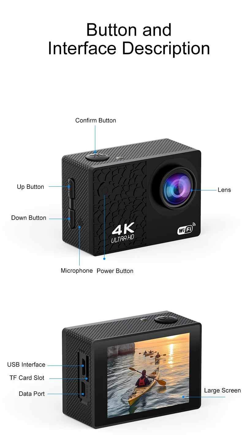 Dive into adventure with this IP68 sport action camera!