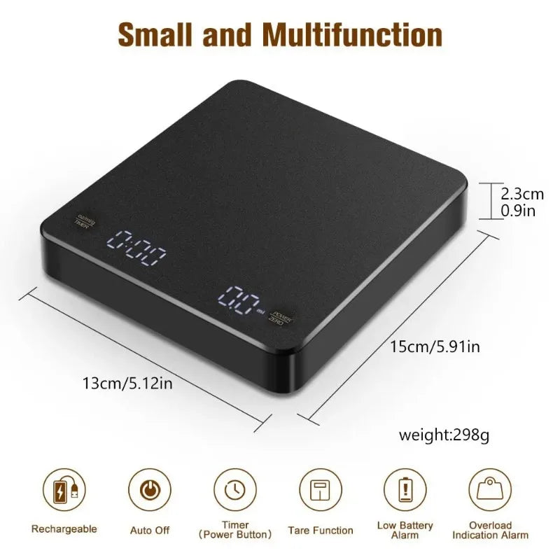 Digital Coffee Scale with Timer – Precision Meets Style in Your Kitchen