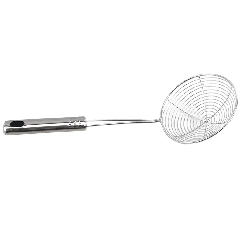 Oval Stainless Steel Skimmer – Perfect Oil & Food Strainer!
