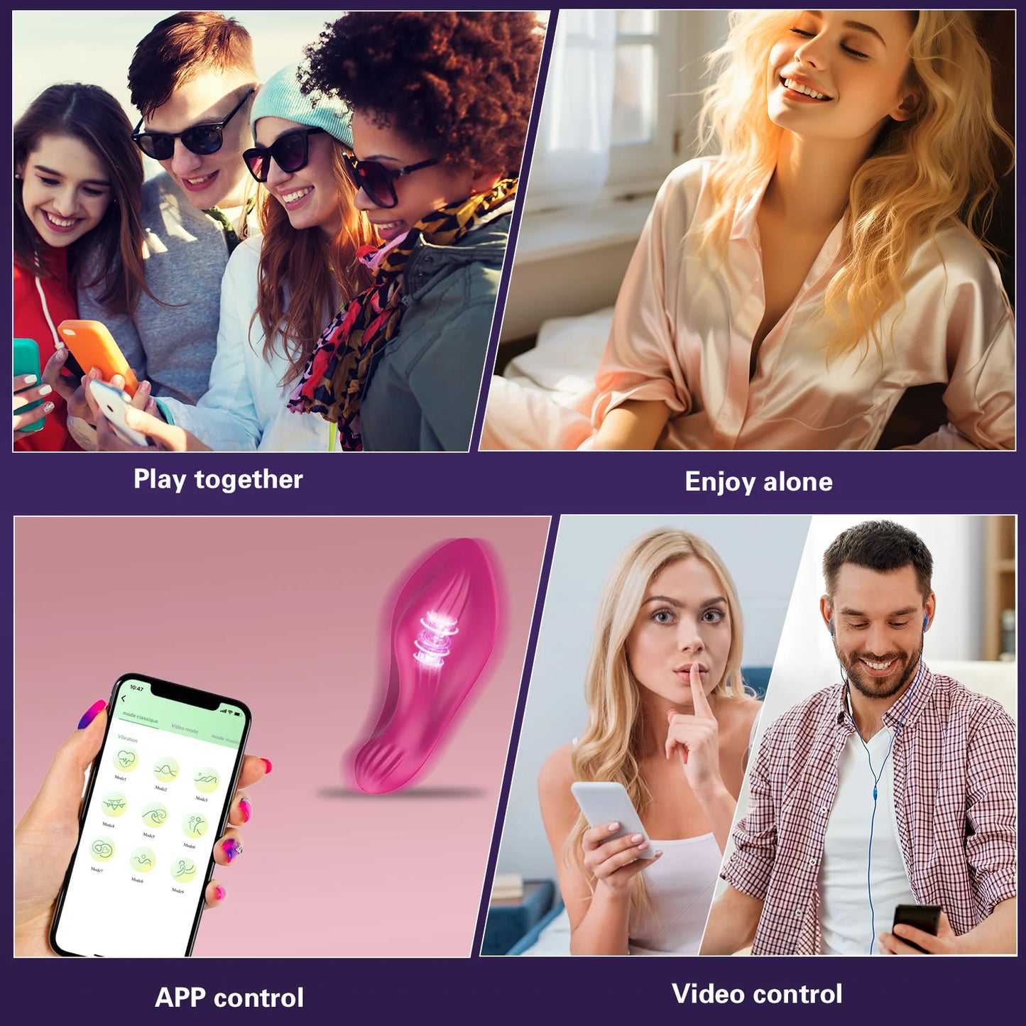 Wearable Bluetooth APP Vibrator for Women Wireless Remote