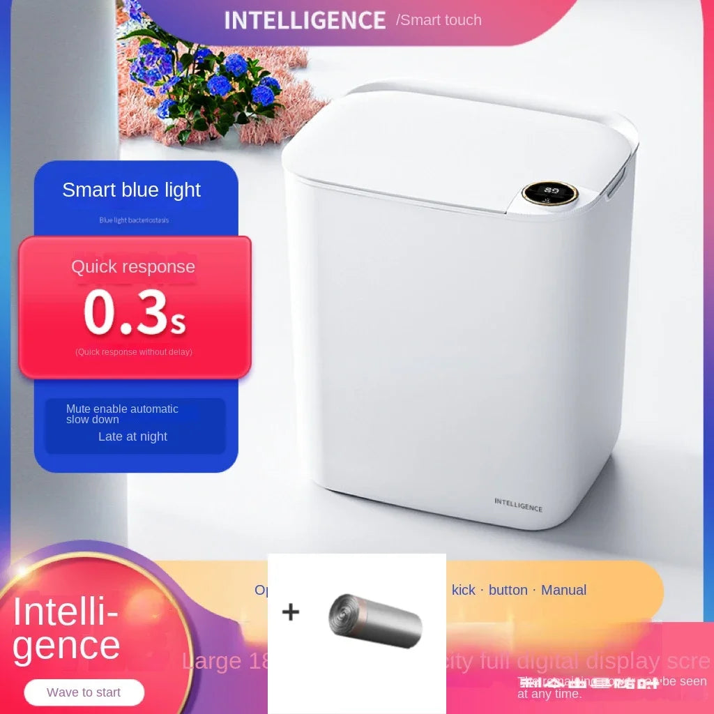 18L Smart Sensor Trash Can with Type-C Charging