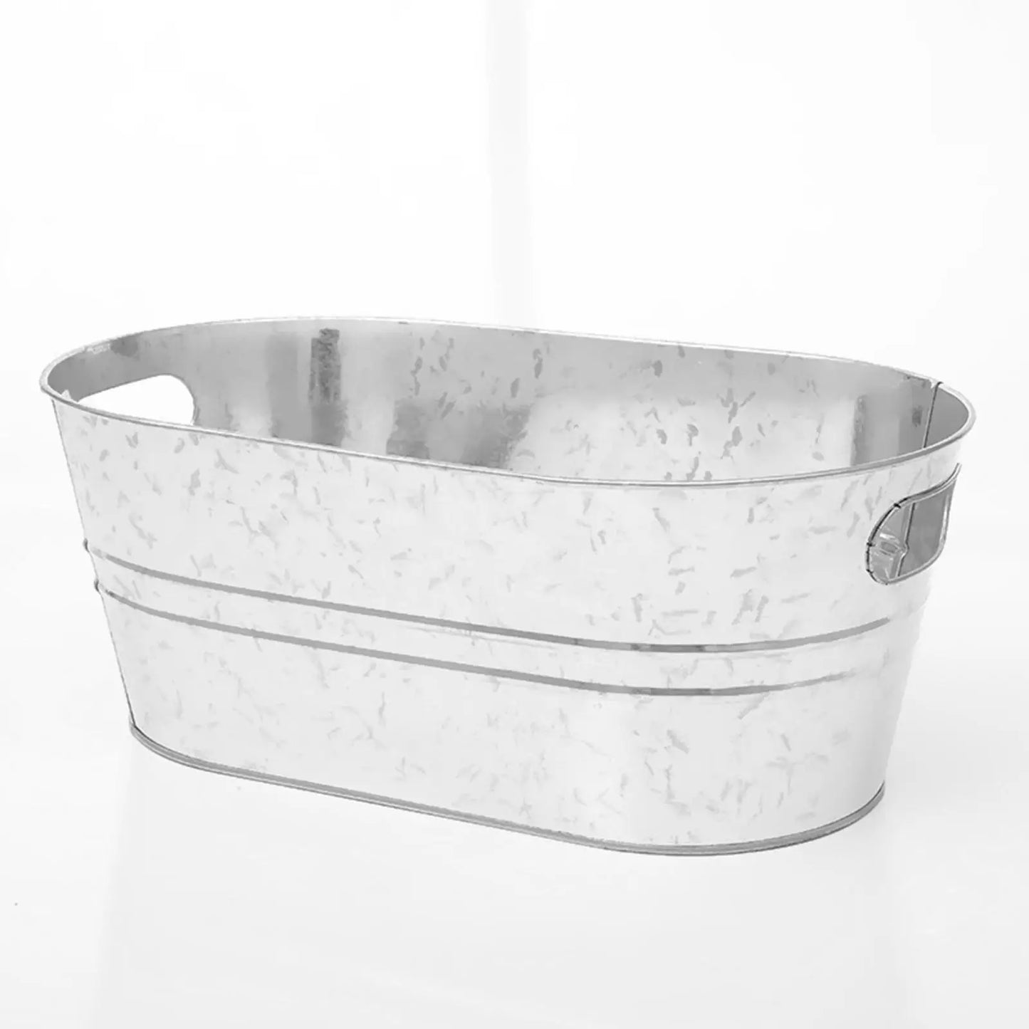 Large Galvanized Metal Ice Bucket Oval Cooler