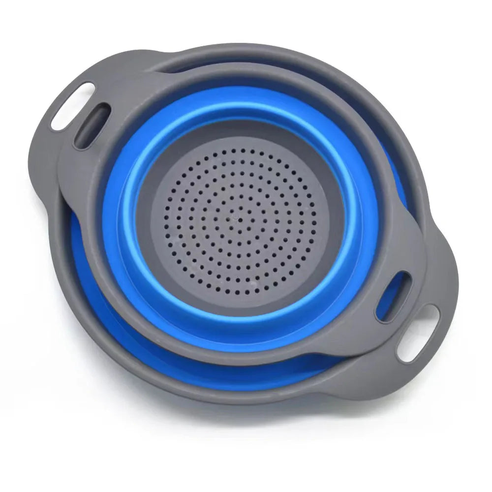Silicone Collapsible Colander – Space-Saving Fruit & Veggie Strainer!