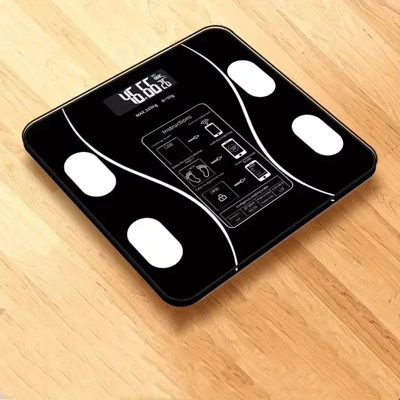 Smart Bathroom Scale with LED Display Glass