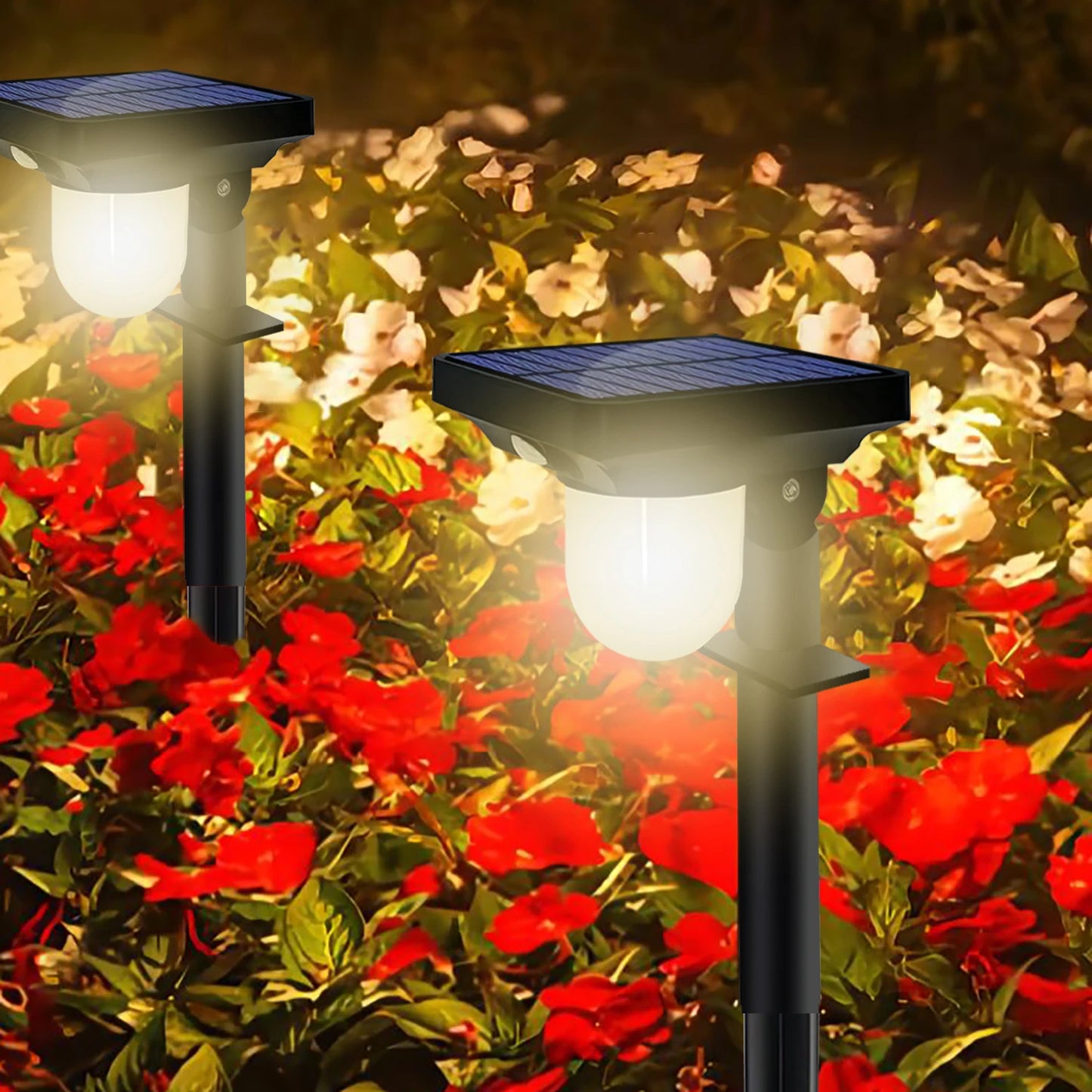 Solar Motion Sensor Wall Light – Waterproof Garden Path Lamp