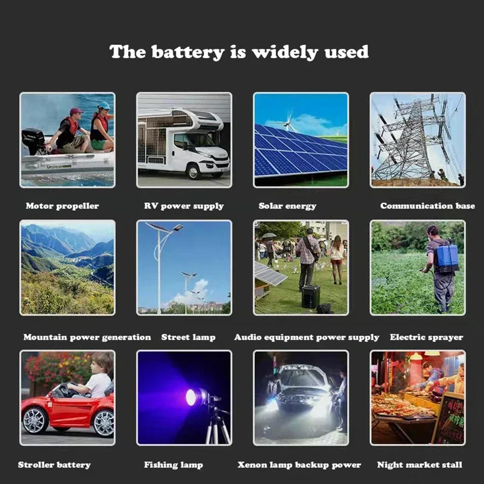 12V Lithium Battery 30Ah Rechargeable Power Pack