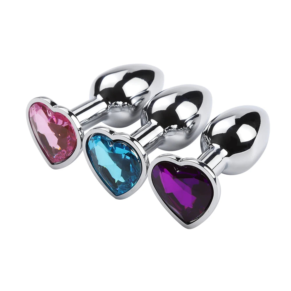 Heart Base Stainless Steel Anal Plug