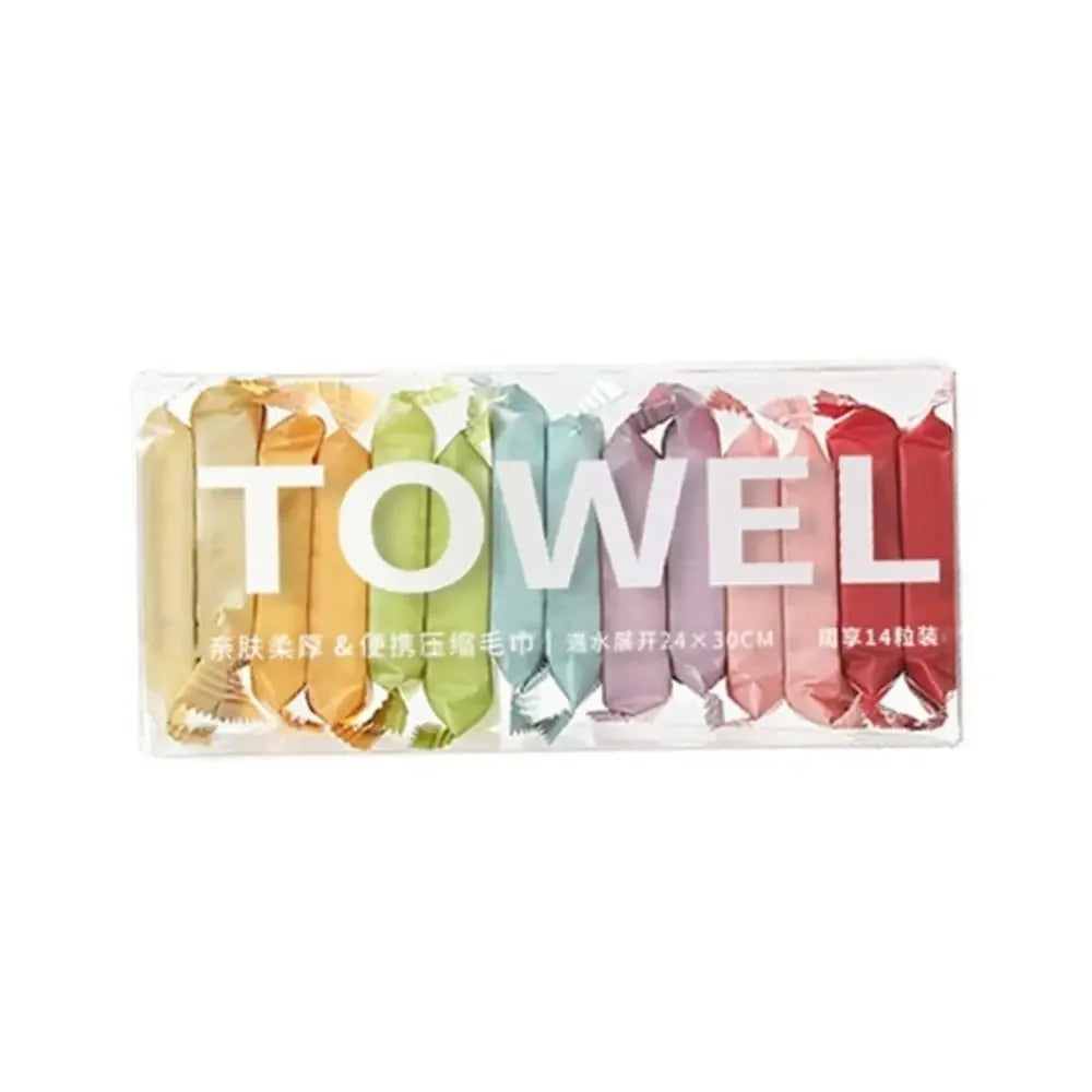 14pcs Disposable Compressed Towels – Travel-Ready & Skin-Friendly!