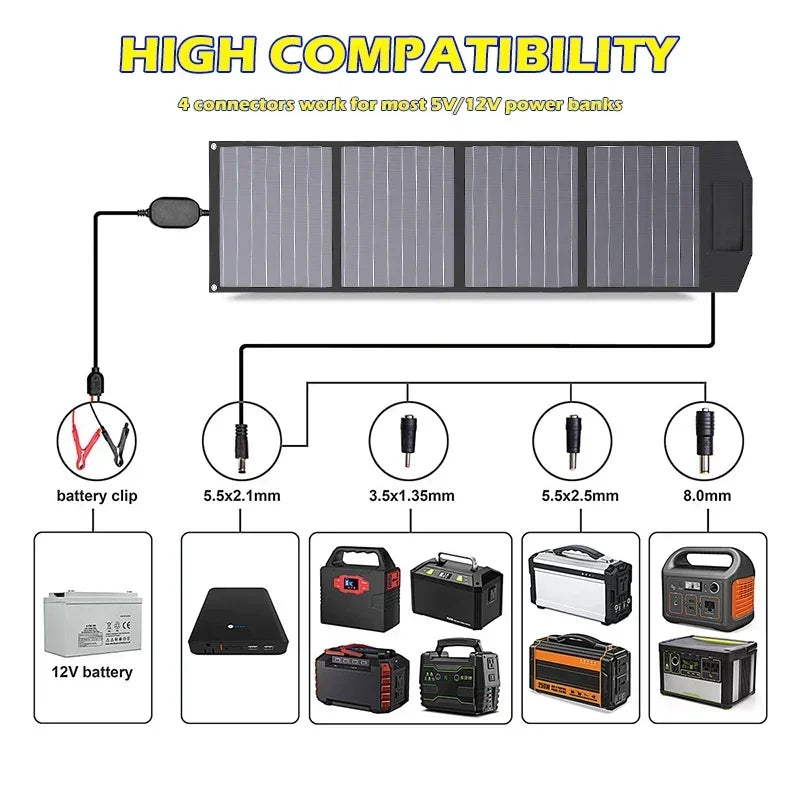 Flexible Foldable Portable Solar Panel Kit 500W-2000W