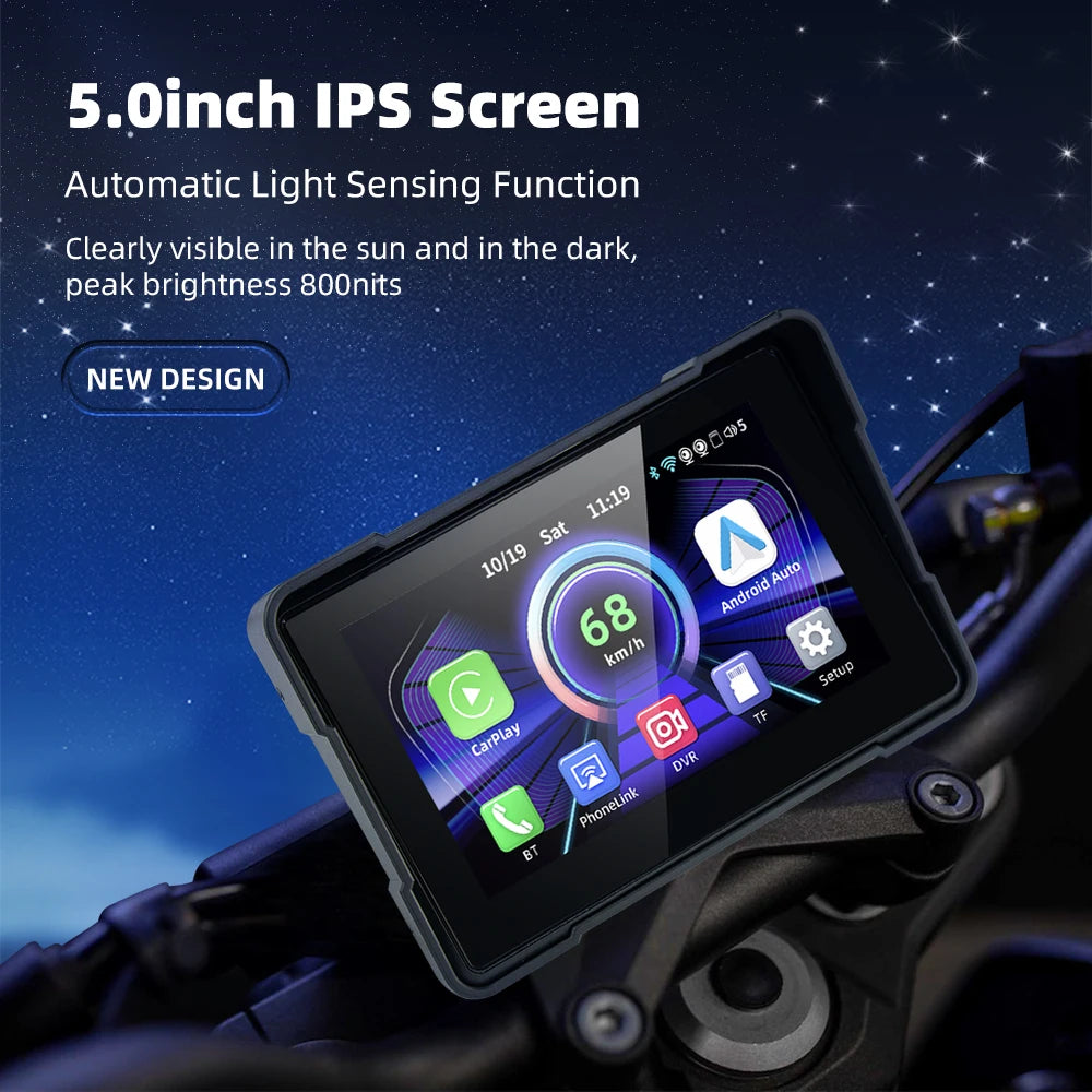 EKIY 5″ Wireless CarPlay & Android Auto GPS Display