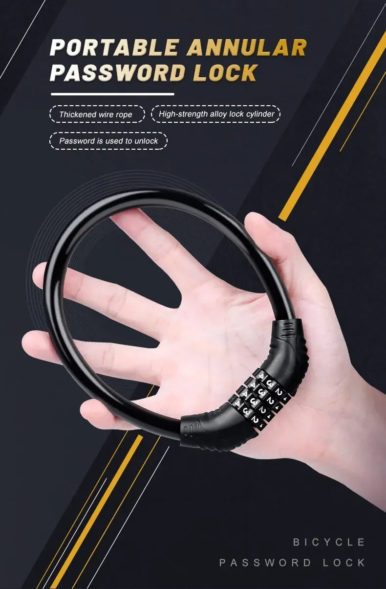 Portable 4-Digit Code Lock for Bike & Motorcycle