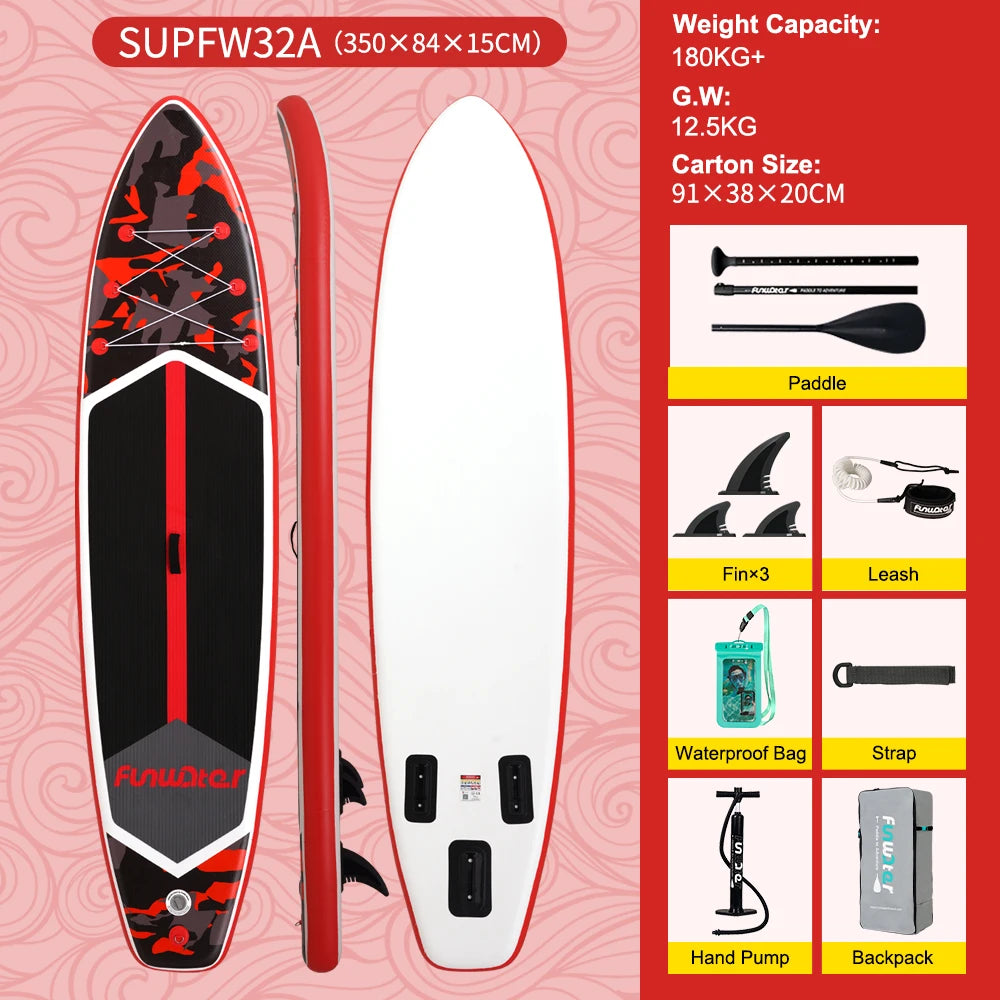 Feath-R-Lite 11'6" Koi Inflatable SUP Board Set