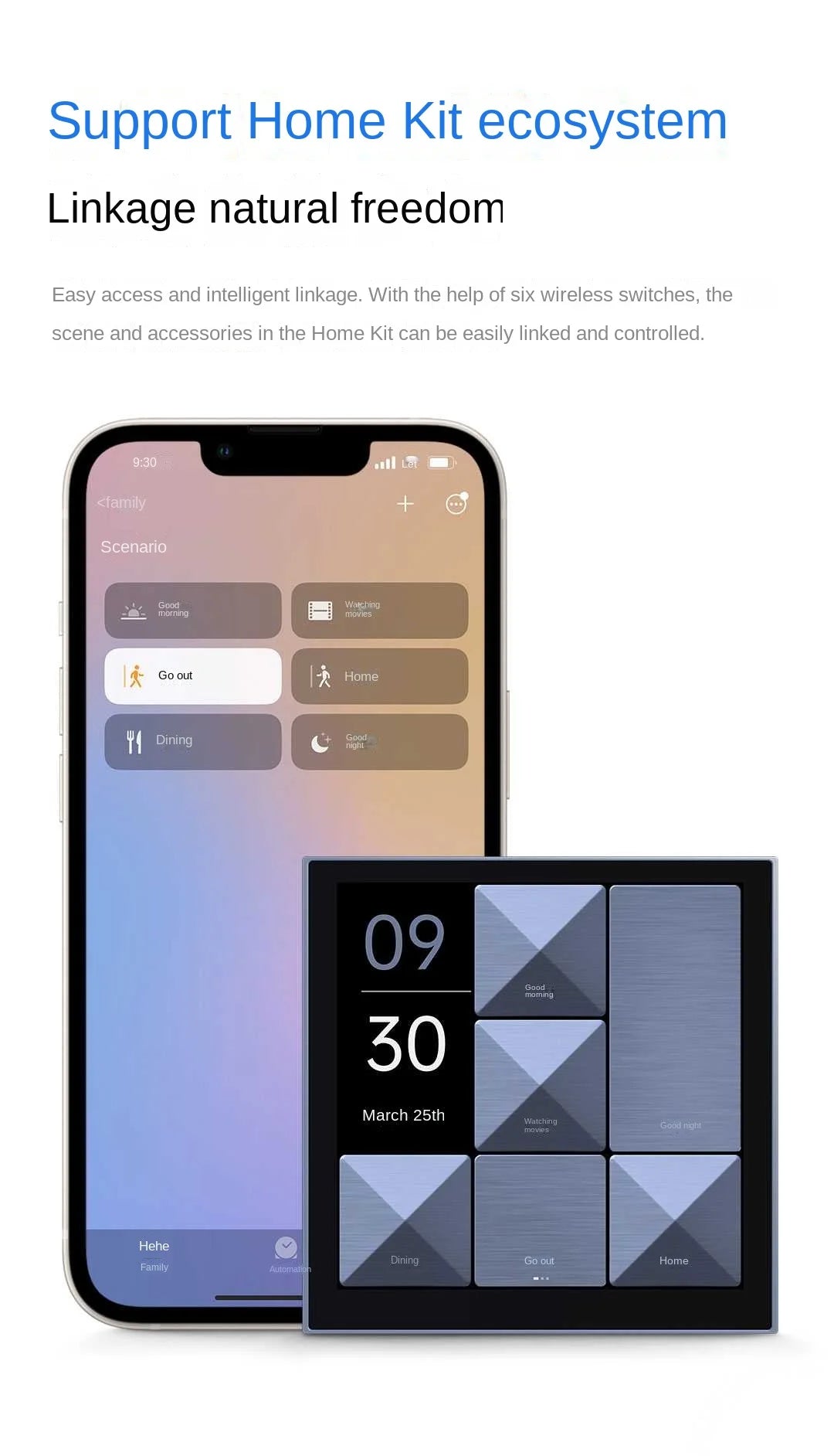 Aqara S1E Smart Touch Panel with LED Display