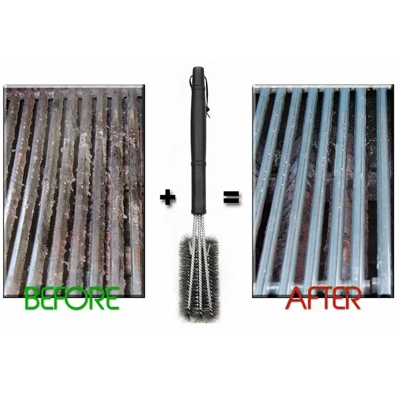 Stainless Steel BBQ Grill Brush – Tough on Grime, Gentle on Grills!