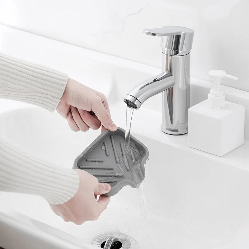 Silicone Sink Storage Tray with Drainage Rack