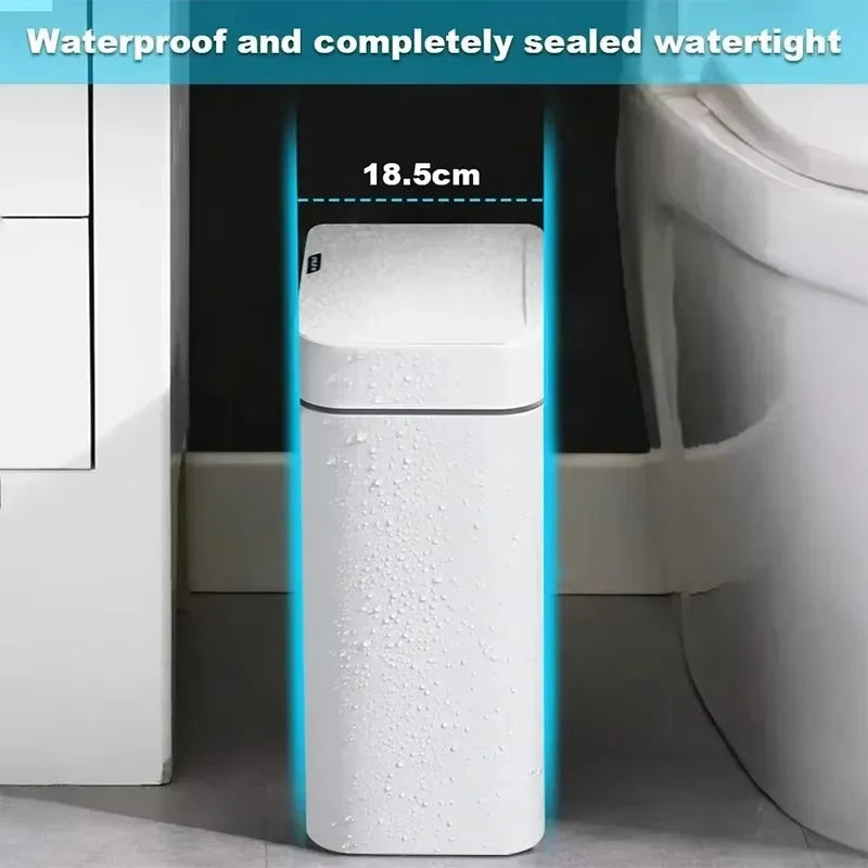 15L White Smart Sensor Trash Can – Auto Bagging