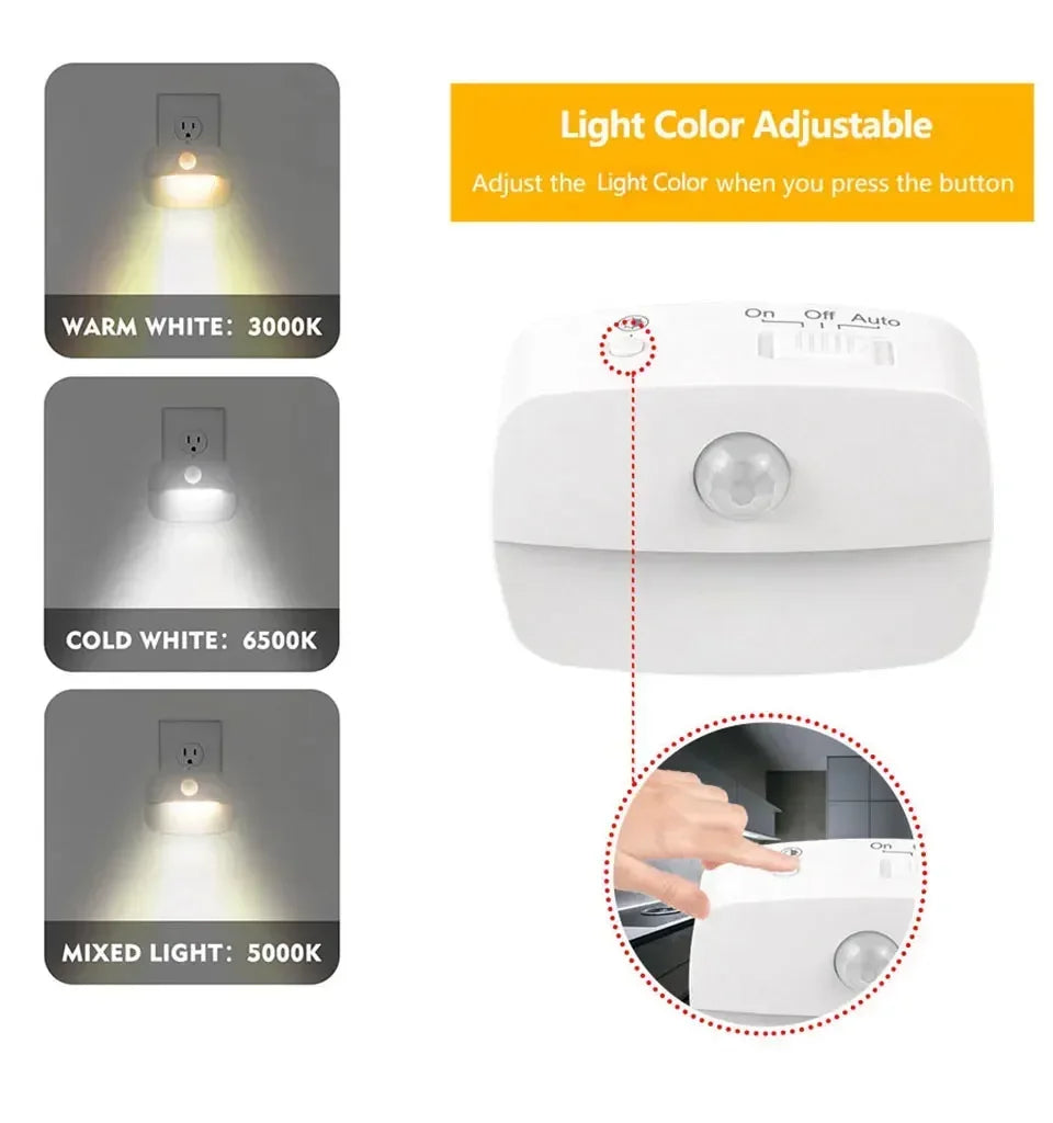 Plug-In LED Motion Sensor Night Light EU