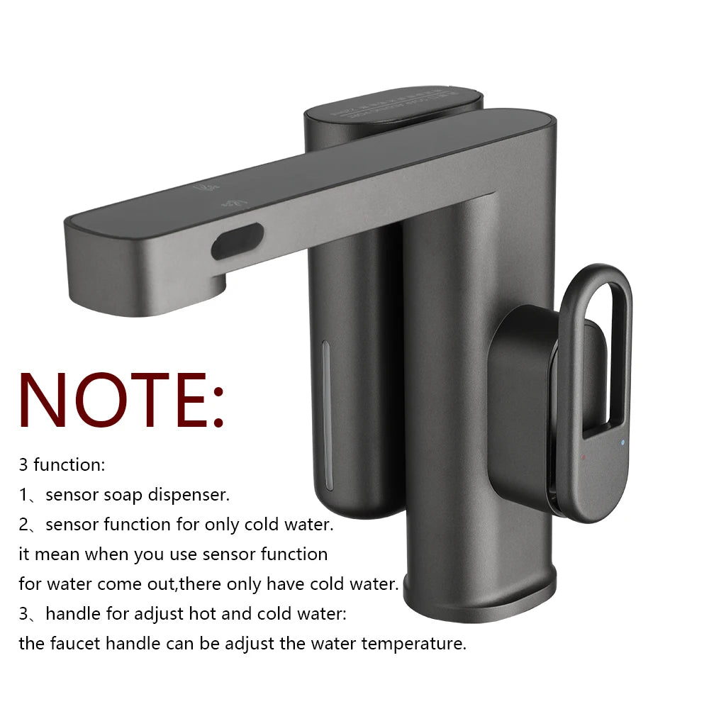 Touchless Bathroom Faucet with Soap Dispenser