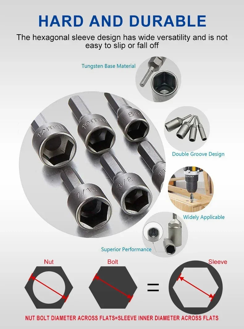 Hex Socket Extension Rod Tool Set